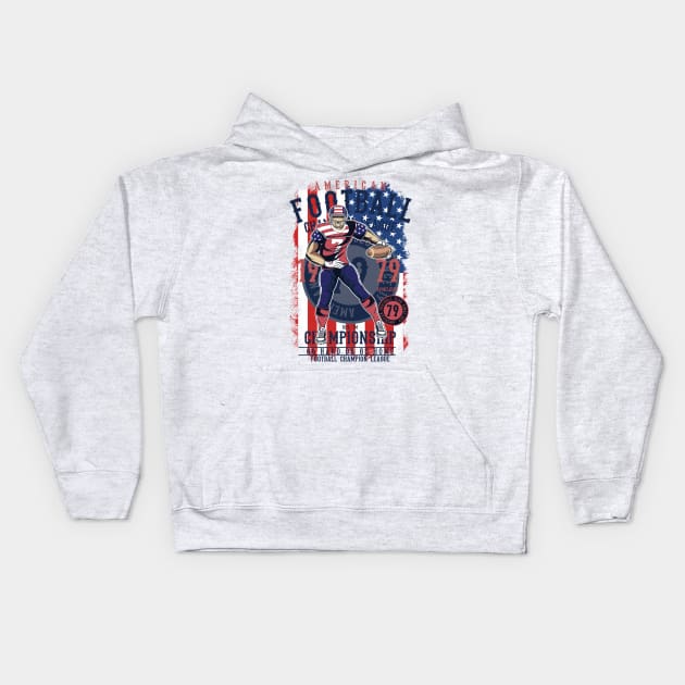 American Football championship Kids Hoodie by silent_warrior